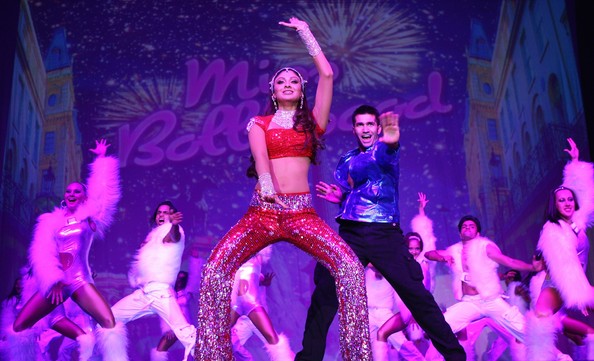 Actress Shilpa Shetty and actor Wayne Perrey performs on stage show